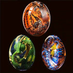 œufs dragon vert orange bleu violet réaliste écailles détails fins décor maison cadeau fantastique