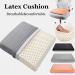 coussin latex perforé confortable beige gris orange 40x40cm 45x45cm