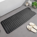 tapis bain moderne bleu translucide bulles massage adhésif antidérapant efficace