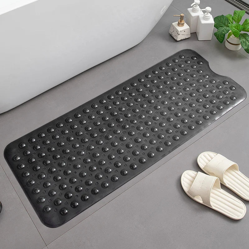 tapis bain moderne bleu translucide bulles massage adhésif antidérapant efficace
