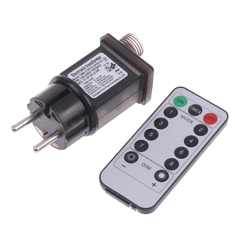 transformateur electrique ip44 waterproof 31vdc 6w prise eu télécommande 8fonctions led adapter