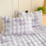 housses coussin peluche douce 48x74cm gris clair blanc crème modernes confortables maison hiver polyester