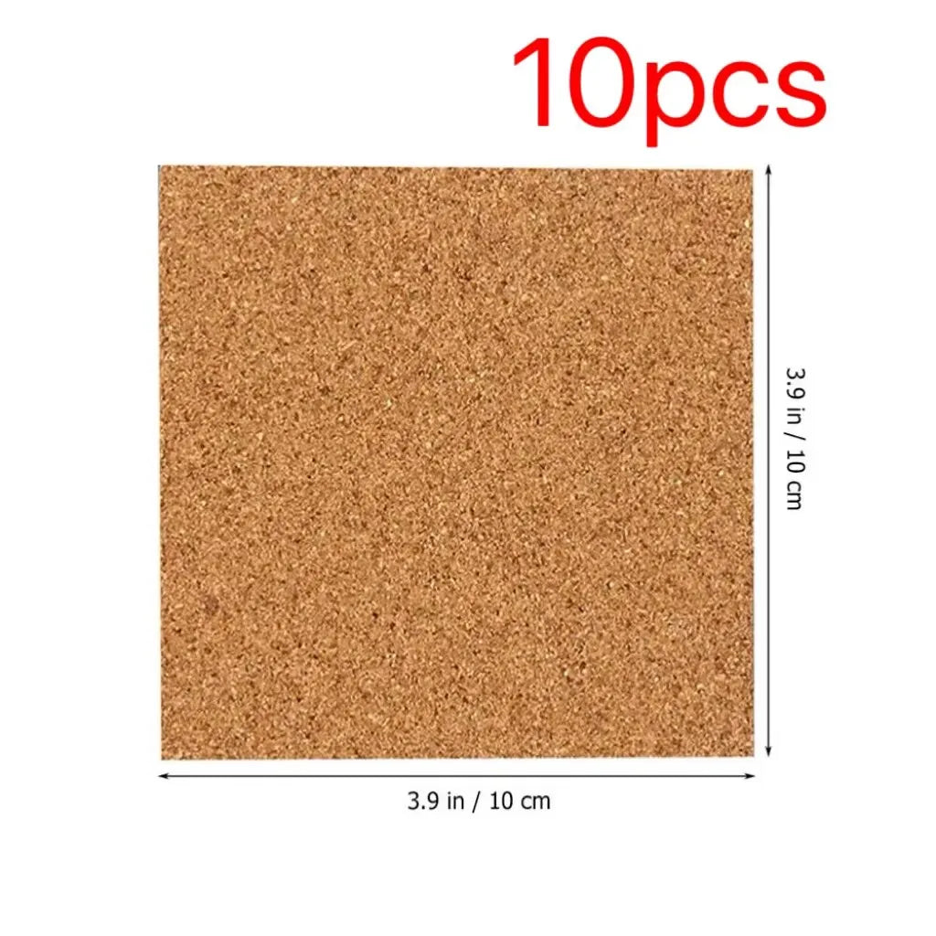 sous verres liège carrés ronds adhésifs bricolage DIY rustique nature artisanal fixations inclusées