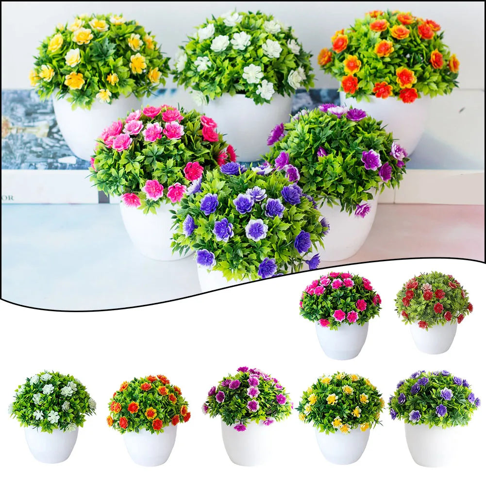 bouquet artificiel fleuri moderne vert rose violet blanc décoration mariage fête chambreextérieur