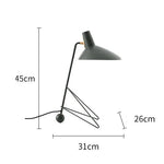 lampadaire led vintage noir pied trépied angle salon chambre coucher abatjour conique mid century