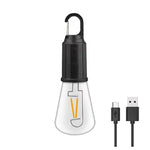 lampe camping rechargeable usb blanc noir bleu transparent moderne portable crochet câble usb charge