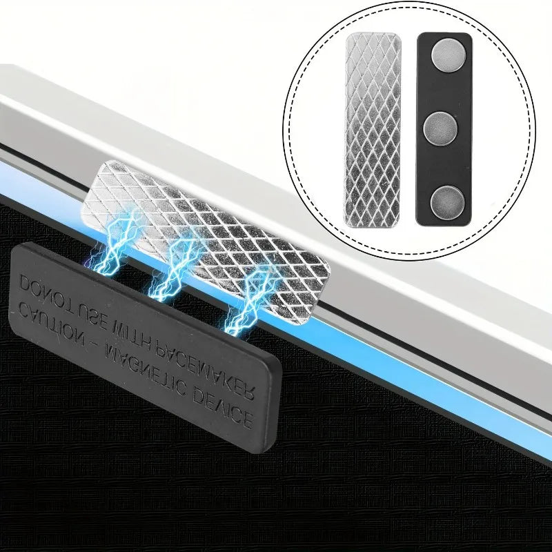 aimants magnétiques noir blanc grille géométrique moderne rideaux fixations accessoires pairesétales