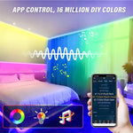 ruban led flexible multicolore moderne télécommande application chambre salon circulaire lumineux