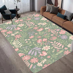 tapis moderne fleuri polypropylène polyester antidérapant couleur vives salon chambre extérieur 60x90cm