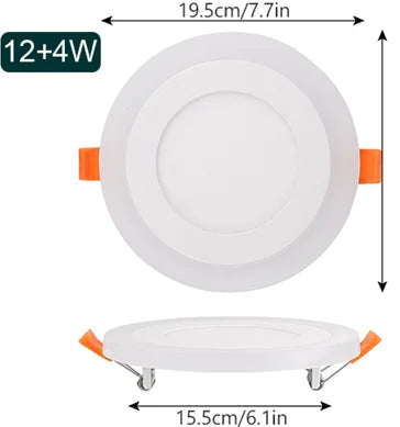 Panneau led double couleur blanc bleu rond carré moderne intégré 110V 220V 6W 9W
