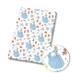 serviette table coton motif dessin animé personnages disney Noël textile maison enfant bleu