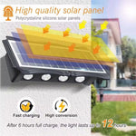 lumière solaire murale led éclairage haut bas moderne panneaux solaires intégrés noir jaune orange