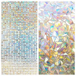 film décoratif statique multicolore mosaïque moderne opaque fenêtres isolation uv