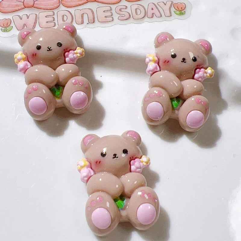 clips cheveux kawaii animaux mignons arc ciel coeurs love floral rose blanc jaune bleu