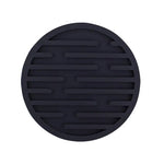 coasters ronds antidérapants silicone couleur noir rouge vert bleu marron blanc rayures horizontales moderne