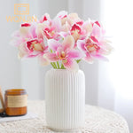 bouquet fleurs artificielles orchidées rose blanc moderne décoration intérieure mariage anniversaire chambre