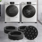 protecteurs sol machine laver gris noir perforés antivibration adhésifs modernes pack 4pcs 8pcs 12pcs