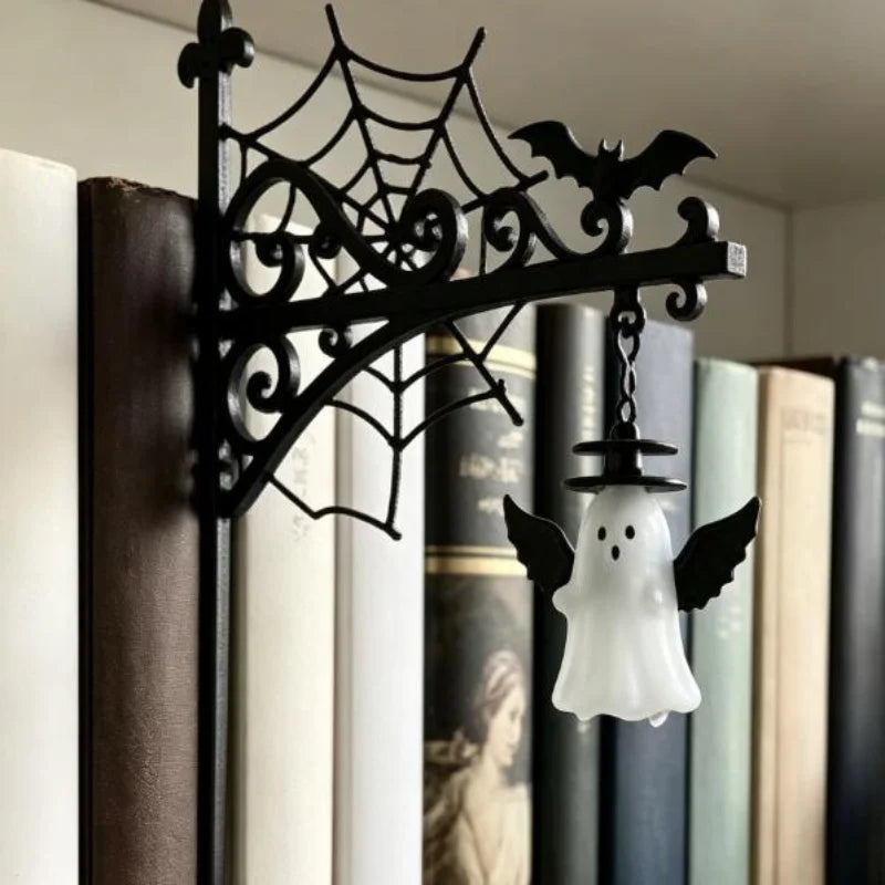 lumière suspension halloween fantôme araignée chauve souris citrouille sorcière gothique victorien métal ornement chambre