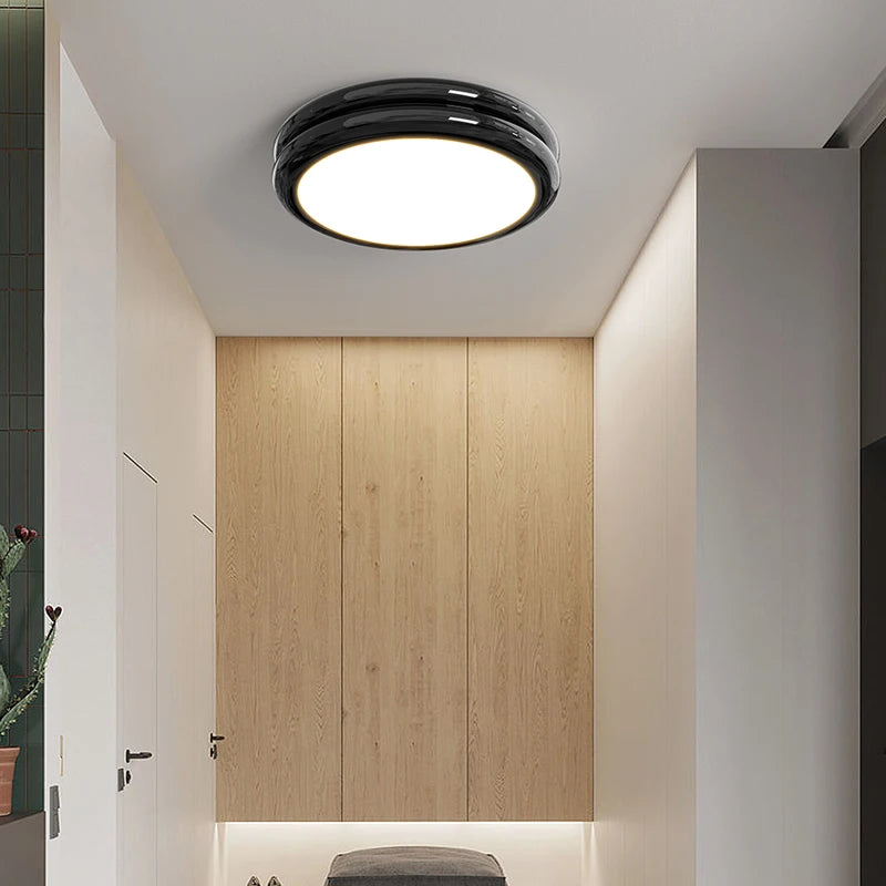 plafonnier led moderne vert blanc rouge opacité ronde lisse chambre salon