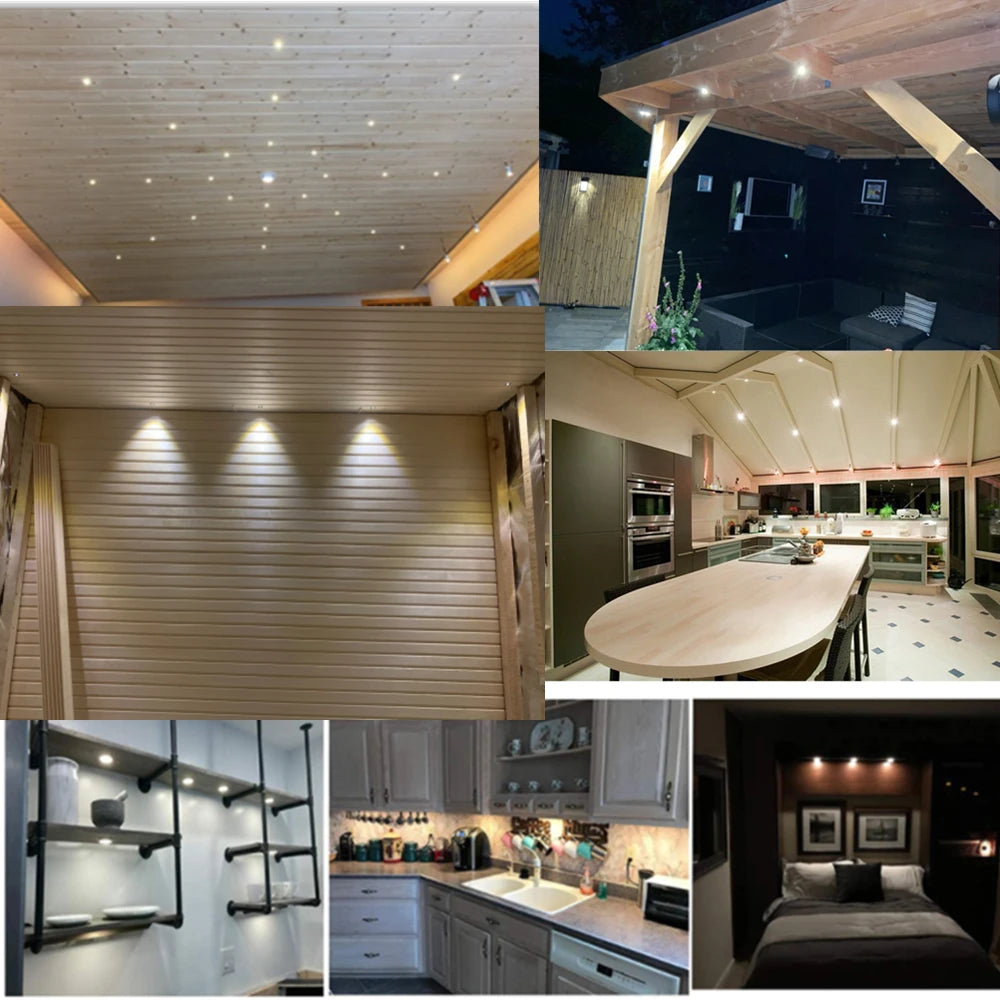 Downlight LED mini 1W 3W argenté moderne grille aluminium câble tissage 3000K 4000K 6000K