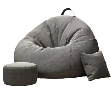 fauteuil moderne gris jaune coussin motif floral repose pieds poignée amovible tissu uni chambre
