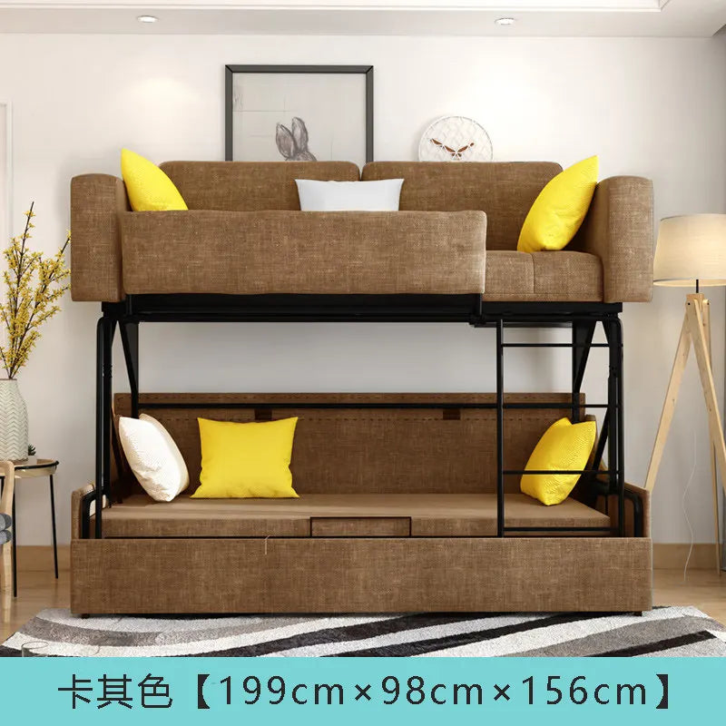 canapé lit pliant moderne gris bleu jaune blanc tissu floral high elastic foam sponge