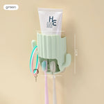 porte brosse dents gel dentifrice cactus moderne adhésif bleu vert rose blanc salle bain