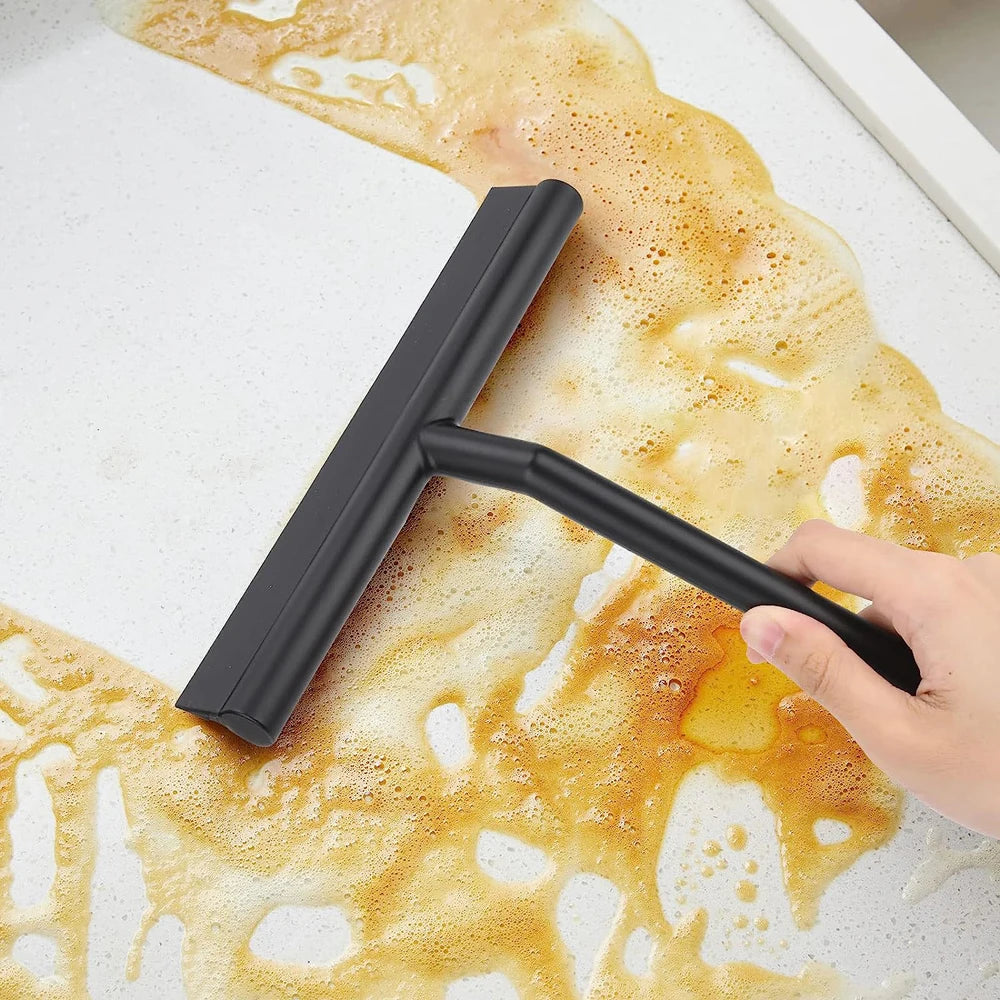 grattoir vitre raclette caoutchouc poignée suspension moderne nettoyage fenêtre noir minimaliste respectueux environnement