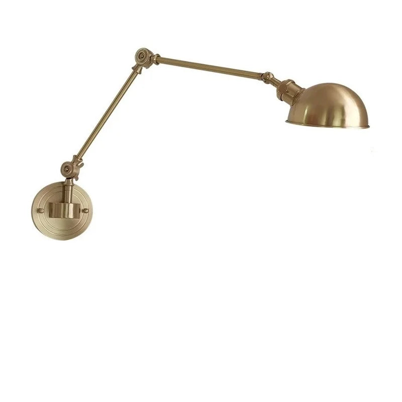 lampe murale industrielle dorée lisse fixée mur interrupteur câble électrique moderne cuisine chambre