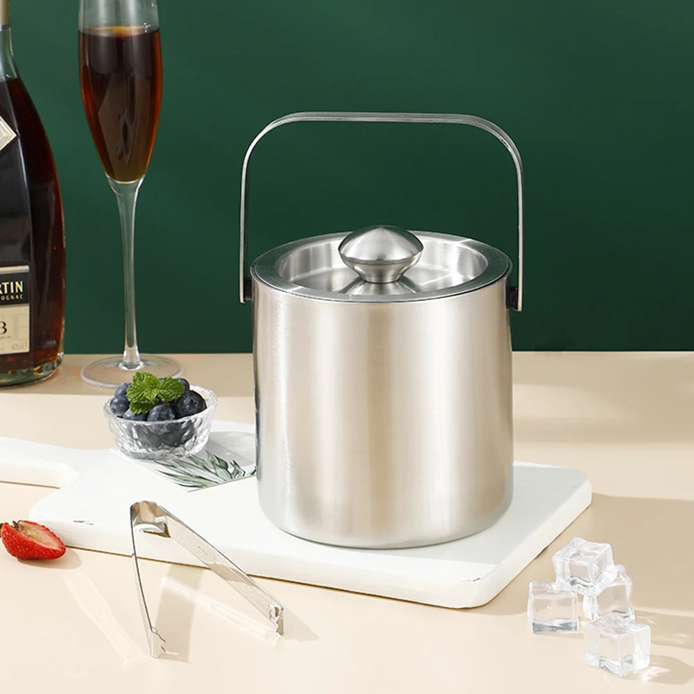cuve glace argentée lisse moderne tongs refroidisseur vin boisson bière