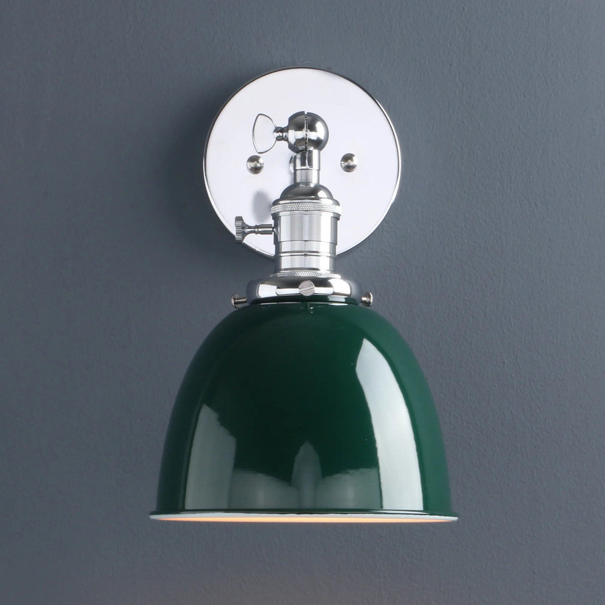 lampe murale industrielle blanc noir rouge vert twist switch mat opacité 17cm 21cm