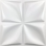 panneau mural 3D blanc motif géométrique moderne imperméable résistant humidité anti moisissure anti fumée