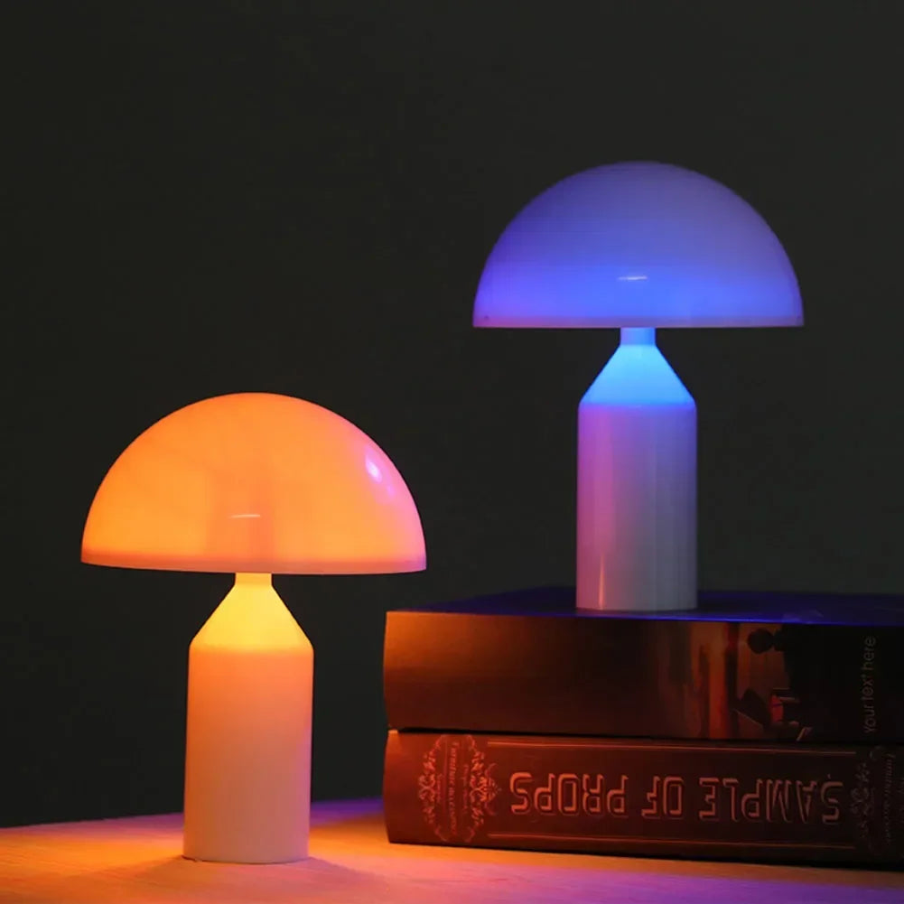 lampe table led moderne blanc orange vert rouge bleu flux lumineux faible éclairage nuit