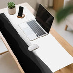 tapis souris jeu grande taille caoutchouc blanc noir motif gris moderne gaming mat decoration