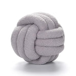 coussin décoratif rond velours effet nœud canapé salon moderne maison texte