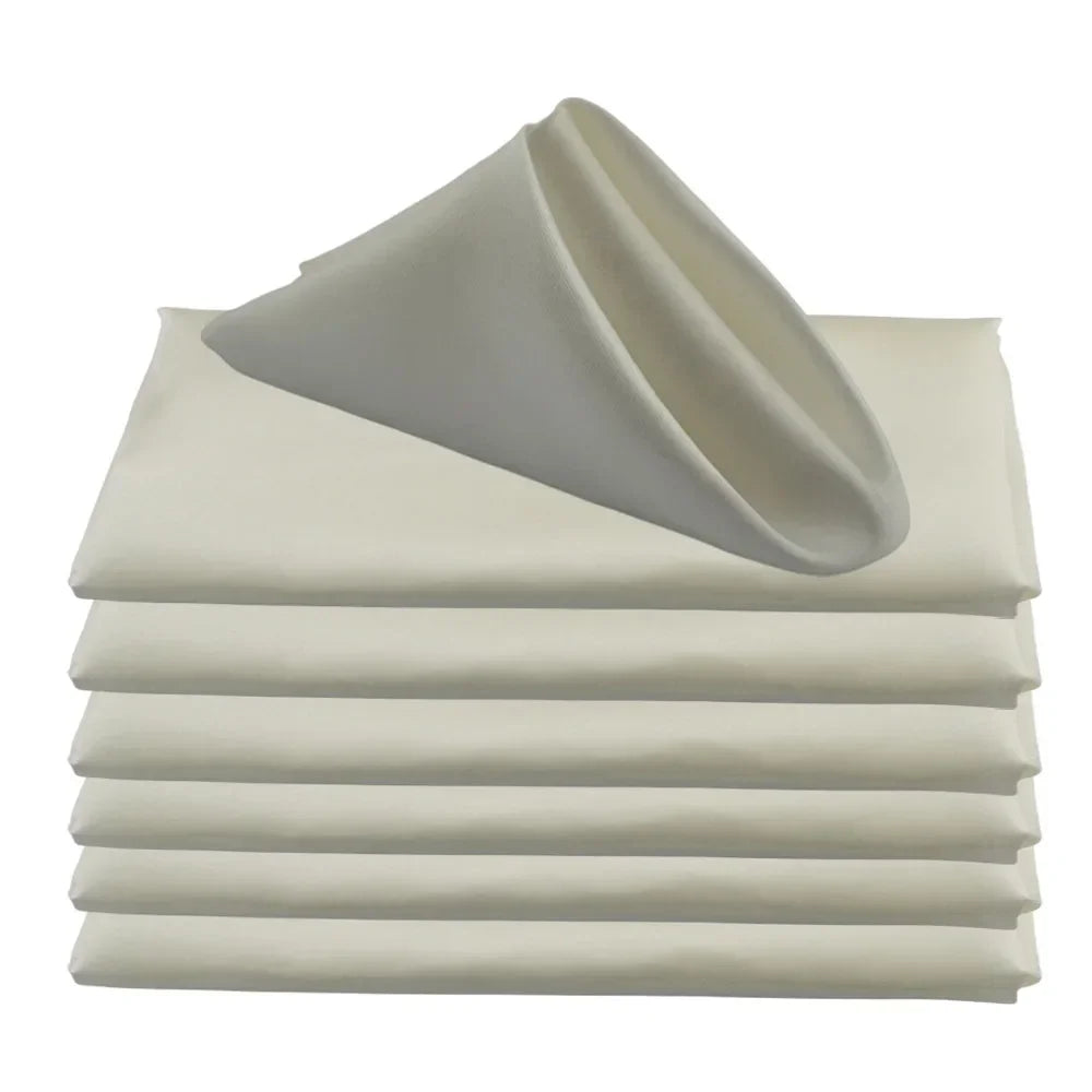 serviettes table satin carrées mariage décoration fête couleur unie classique