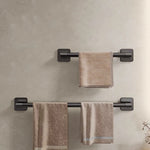 porte serviettes mural noir mat alliage aluminium serviettes incluse moderne salle bain rangement étagère