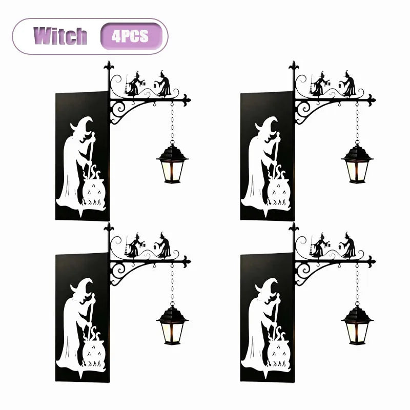 lampe lecture suspendue halloween fantôme motifs floraux gothique vintage crochet mural noir blanc