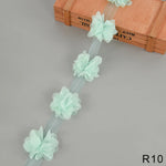 guirlande fleurs artificielles tissu polyester blanc rose bleu vert rouge noir modernes