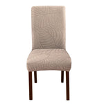 housse chaise velours motif feuilles extensible élastique fauteuil salle manger moderne