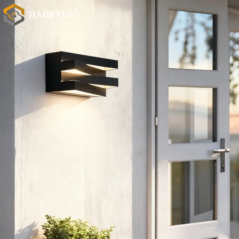applique murale led moderne noir blanc ip65 2492000lm 85265v minimalisteextérieurintérieur