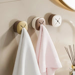 porte serviettes mural adhésif plaid jaune blanc serviette beige moderne minimaliste