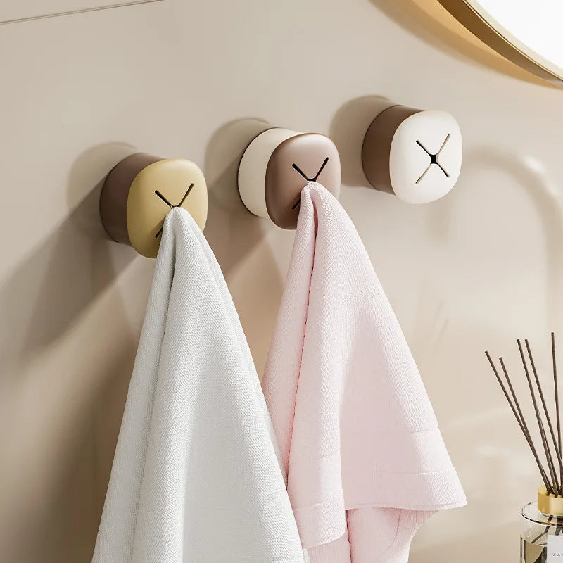 porte serviettes mural adhésif plaid jaune blanc serviette beige moderne minimaliste