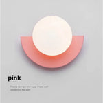 lampes murales modernes blanc rouge noir jaune sphères translucides demi cercles opaques minimaliste