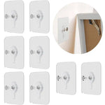 porte photos autocollant transparent moderne rond blanc 10pcs PVC