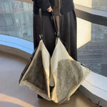 sac rangement polyester zippé main contemporain beige gris clair amovible respectueux environnement