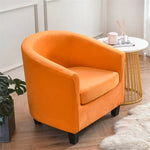 housse fauteuil club velours extensible canapé place salon coussin