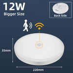 lampe led motion sensor veilleuse nuit chambre couloir salle bain blanc moderne radar 12w