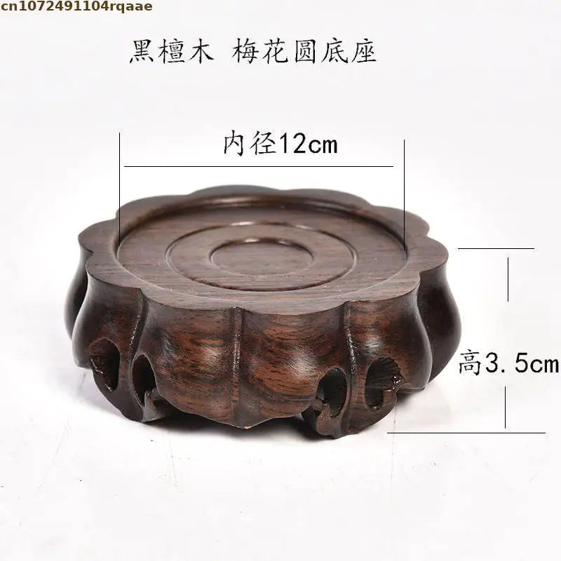 support aquarium bois sculpté marron foncé artisanal rustique decoration