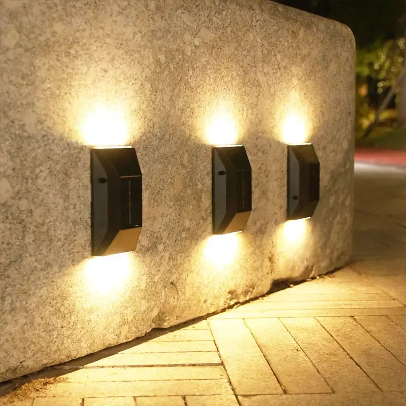 applique murale solaire noire moderne panneau solaire led certifiée cem rohs